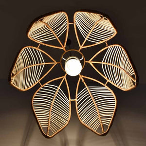 Lámpara colgante de ratán en forma de flor "BINTAN" (13)