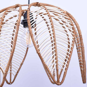 Lámpara colgante de ratán en forma de flor "BINTAN" (22)