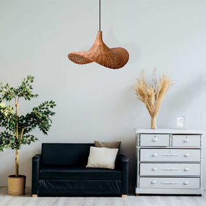 Lámpara colgante de mimbre "Tien" (20)