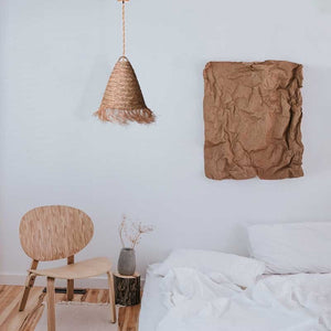 Lámpara colgante de fibras naturales "NAM" - Barcelona Led-Decoración