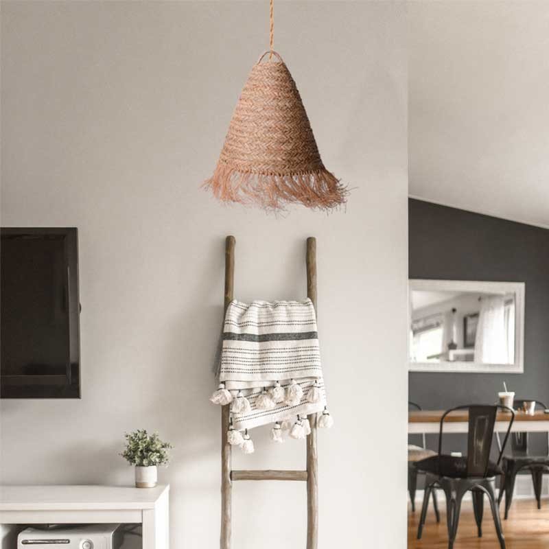 Lámpara colgante de fibras naturales "NAM" - Barcelona Led-Decoración