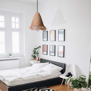 Lámpara colgante de fibras naturales "NAM" - Barcelona Led-Decoración