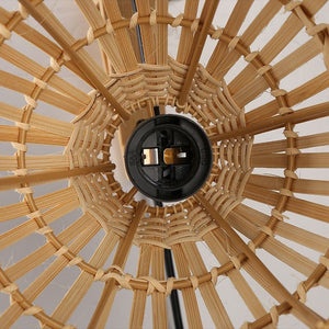 Aplique de pared en madera con pantalla de bambú "CESTA" - Barcelona Led-Decoración