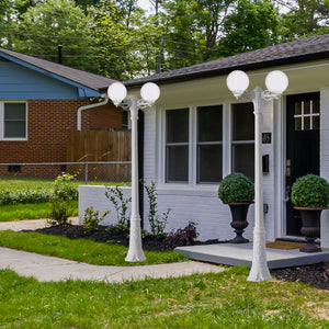 Farola doble LED exterior FUMAGALLI "GIGI BISSO GLOBE" 2xE27 (5)