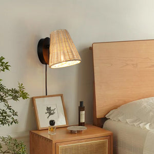 Aplique de pared de mimbre "BLIND" (16)