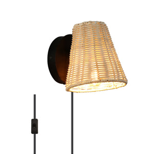 Aplique de pared de mimbre "BLIND" (18)
