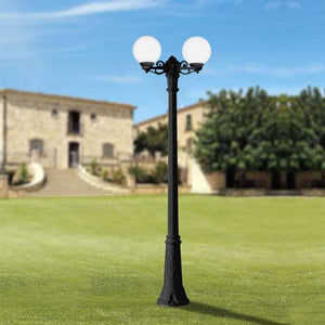 Farola doble LED exterior FUMAGALLI "GIGI BISSO GLOBE" 2xE27 (8)