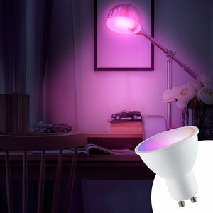 Bombilla LED GU10 RGBW inteligente - 5W - Con control remoto (8)