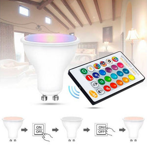 Bombilla LED GU10 RGBW inteligente - 5W - Con control remoto (11)