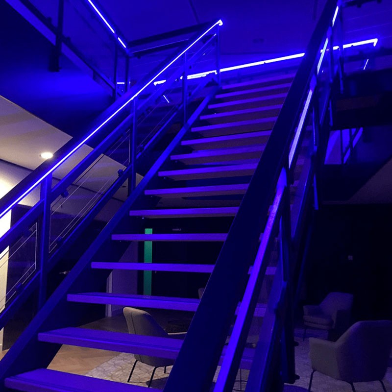 Neón LED flexible RGB 24V DC- 12X12mm - 10 metros - Kit completo - 11W/m - IP67 - Curvatura vertical (1)