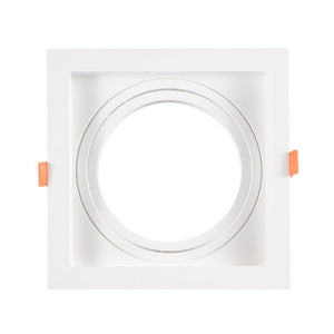 Aro downlight cuadrado tipo cardan para bombilla QR111 ó AR111 - Corte 155 x 155 mm - Barcelona Led-