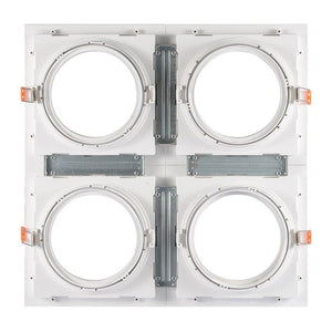 Aro downlight cuadrado tipo cardan para bombilla QR111 ó AR111 - Corte 155 x 155 mm - Barcelona Led-