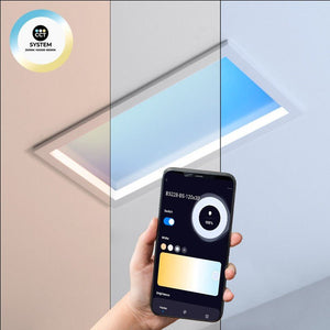 Panel LED "SMART Blue Skylight" - Efecto cielo - Daylight - 100W - 120x30cm - Barcelona Led-