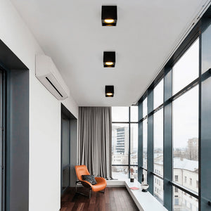 Aplique de techo cuadrado de policarbonato - Orientable - GU10 - Barcelona Led-Decoración