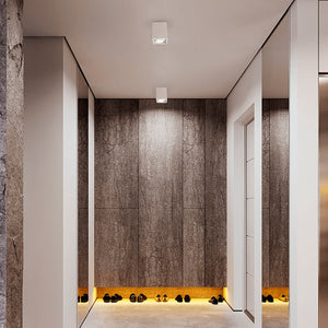 Aplique de techo cuadrado de policarbonato - Orientable - GU10 - Barcelona Led-Decoración