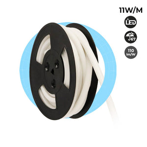 Neón LED flexible 24V DC - 12x12mm - 10 metros - Kit completo - 11W/m - IP67 - Curvatura vertical (35)