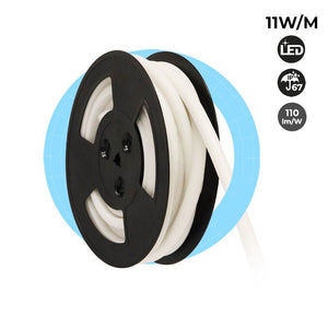 Neón LED flexible 24V DC - 12x12mm - 10 metros - Kit completo - 11W/m - IP67 - Curvatura vertical (35)