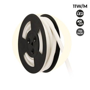 Neón LED flexible 24V DC - 12x12mm - 10 metros - Kit completo - 11W/m - IP67 - Curvatura vertical (36)