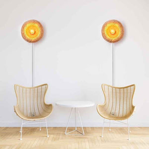 Aplique de mimbre con enchufe "Round" - Barcelona Led-Decoración