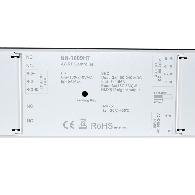 Controlador MONOCOLOR/RGB dimmer 230V - 3 Canales - 1.6A/Canal - Receptor RF/DMX SUNRICHER - Perfect RF (1)