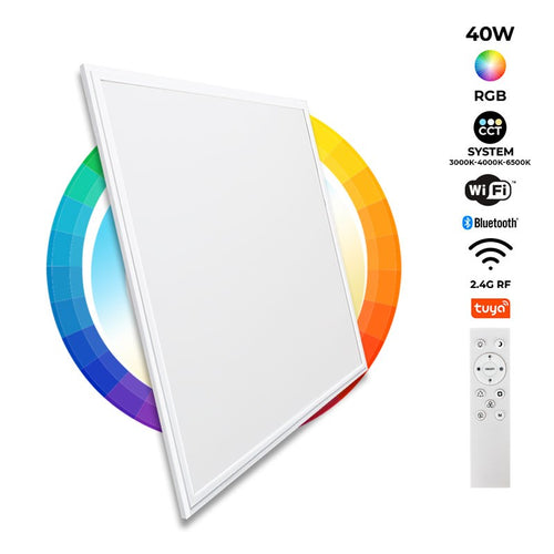 LED Panel WIFI SMART RGB / RGBW + CCT - 60x60 cm - 40W - IP40