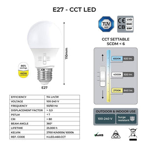 Farola exterior Fumagalli LED "GLOBO MIZAR/G250" 8.5W E27 - CCT - Barcelona Led-