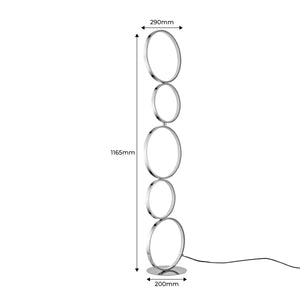Lámpara de pie LED de aluminio "NATALIE" - 30W - Luz cálida (10)