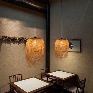 Lámpara colgante de ratán "JAVA" - Barcelona Led-Decoración