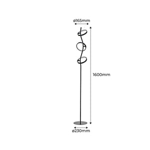 Lámpara de pie LED de aluminio "GARLAND HOLLYWOOD" - 15W - Luz cálida (16)