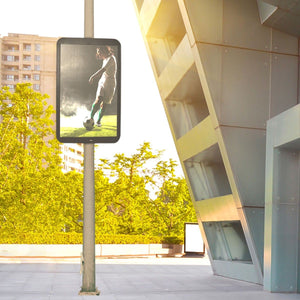 Display publicitario LED para postes de iluminación - Uso exterior - P4mm - 148 x 86,5cm - Barcelona Led-Signage