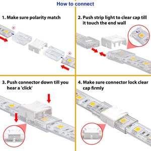 Conector estanco tira LED 10mm - tira a tira - IP68 (4)