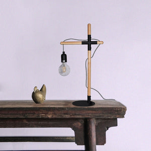 Lámpara de mesa de madera natural "NATURAL WOOD" - Barcelona Led-Decoración