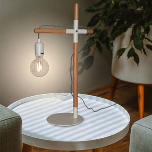 Lámpara de mesa de madera natural "NATURAL WOOD" - Barcelona Led-Decoración