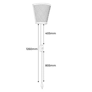 Aplique de pared de mimbre con enchufe "PANI" (13)