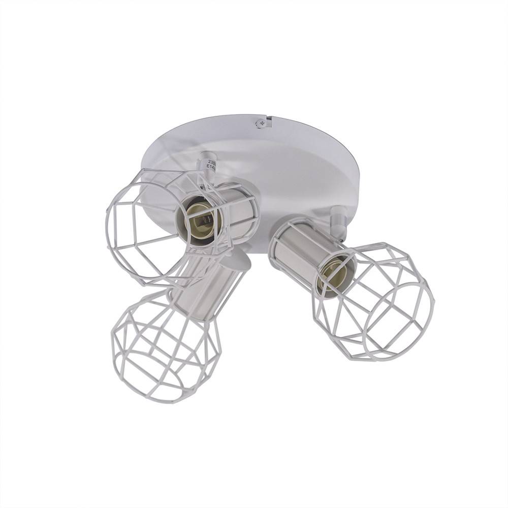 Lámpara de techo orientable jaula "AZOR-3" E14 - Barcelona Led-Decoración