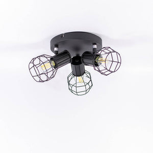 Lámpara de techo orientable jaula "AZOR-3" E14 - Barcelona Led-Decoración