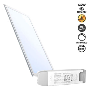 Panel LED empotrable 120X30cm - TRIAC regulable - 44W - UGR19 - IP40 - Barcelona Led-