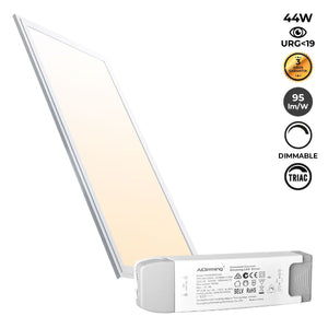 Panel LED empotrable 120X30cm - TRIAC regulable - 44W - UGR19 - IP40 - Barcelona Led-