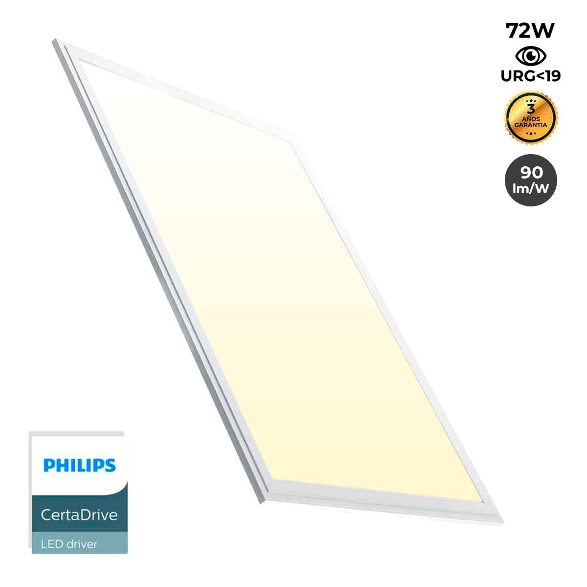 Panel LED slim 120X60cm - Driver PHILIPS - 72W - UGR19 - IP40