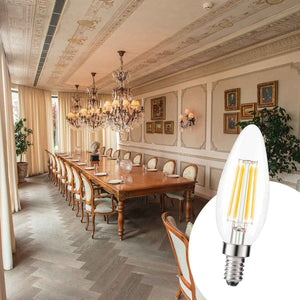 Bombilla LED filamento Vela E14 C35 - 5W - Transparente - Barcelona Led-