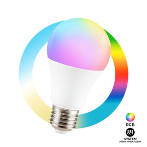Bombilla inteligente Smart WIFI RGBWW E27 9W (16)