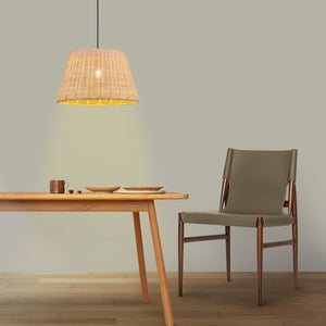 Lámpara colgante de mimbre "Hank" - Barcelona Led-Decoración