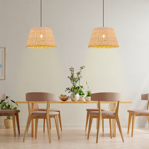 Lámpara colgante de mimbre "Hank" - Barcelona Led-Decoración