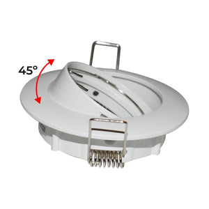 Aro downlight circular basculante para bombilla GU10 / MR16 - Corte Ø72 mm - Barcelona Led-