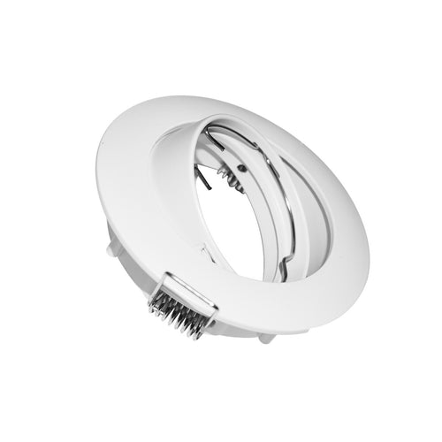Kantelbare ronde downlight ring voor GU10 / MR16 lamp - Uitsparing Ø72 mm
