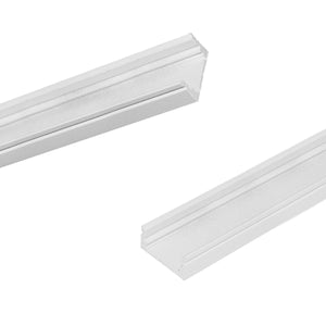 Perfil de aluminio para tira LED con difusor - 4 grapas - 2 tapas - 17x8mm - 2 metros - Barcelona Led-