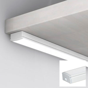 Perfil de aluminio para tira LED con difusor - 4 grapas - 2 tapas - 17x8mm - 2 metros - Barcelona Led-