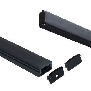 Perfil de aluminio para tira LED con difusor - 4 grapas - 2 tapas - 17x8mm - 2 metros - Barcelona Led-