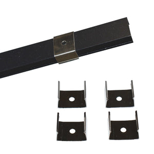 Perfil de aluminio para tira LED con difusor - 4 grapas - 2 tapas - 17x8mm - 2 metros - Barcelona Led-