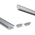 Aluminium inbouwprofiel voor LED strip met diffuser - 2 afdekkingen - 23x8mm - 2 meter 4